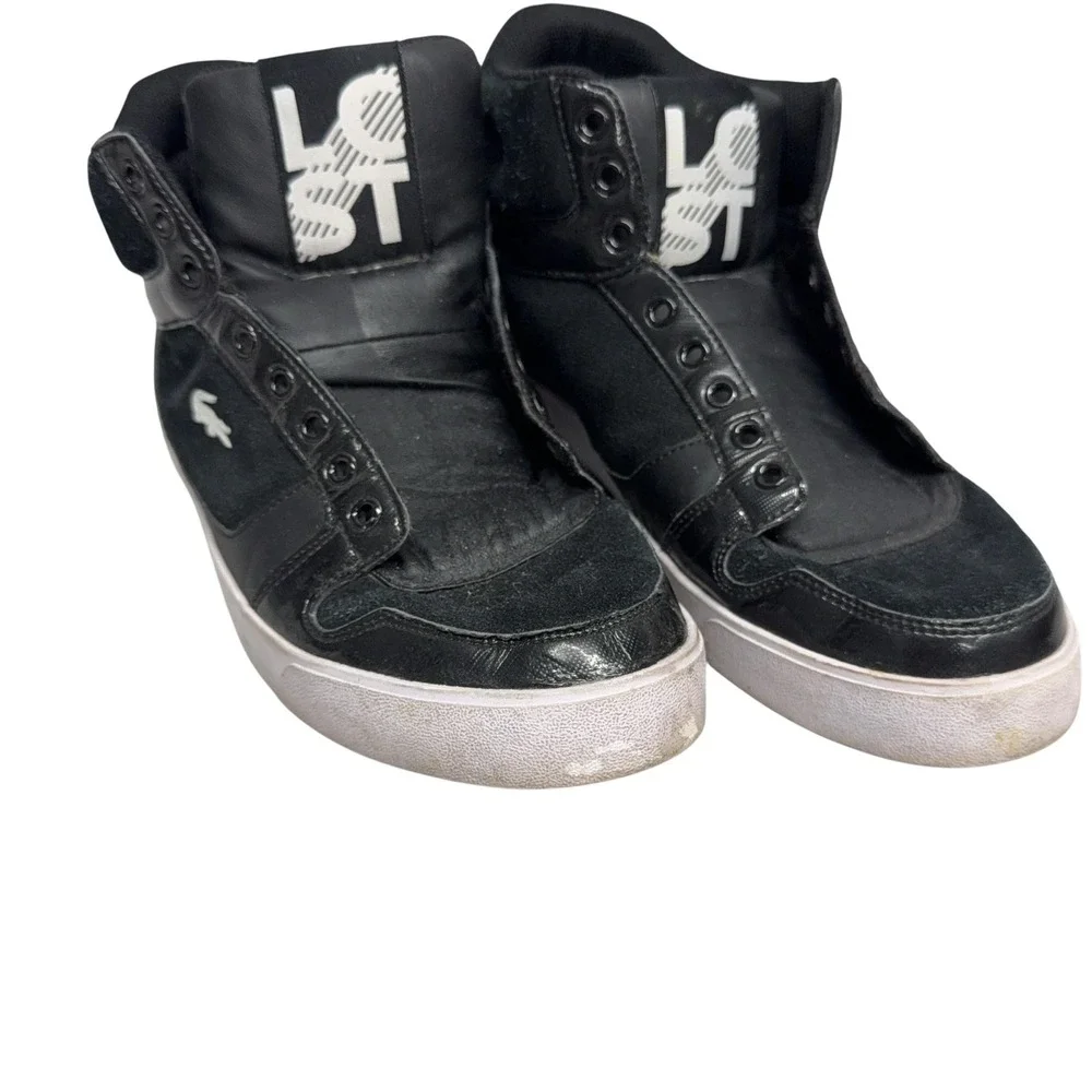 Lacoste Spectral LS SCM Shoes Mens Size 9.5 Black High Top Casual Sneakers